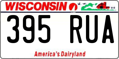WI license plate 395RUA