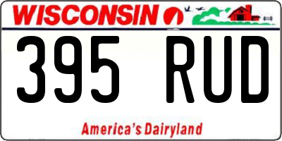 WI license plate 395RUD