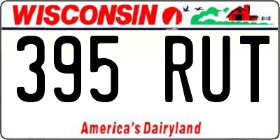 WI license plate 395RUT