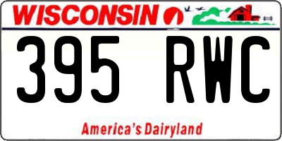 WI license plate 395RWC