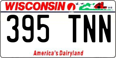 WI license plate 395TNN