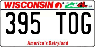 WI license plate 395TOG