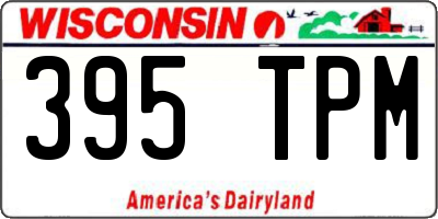 WI license plate 395TPM