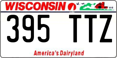 WI license plate 395TTZ