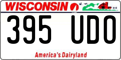 WI license plate 395UDO