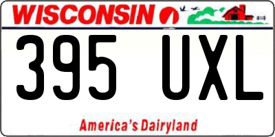WI license plate 395UXL