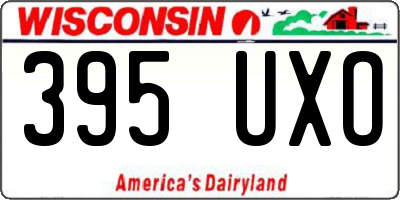 WI license plate 395UXO