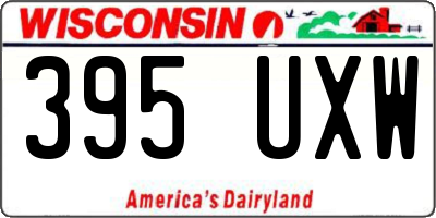 WI license plate 395UXW
