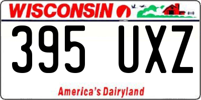 WI license plate 395UXZ