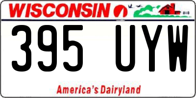 WI license plate 395UYW