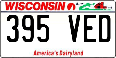 WI license plate 395VED