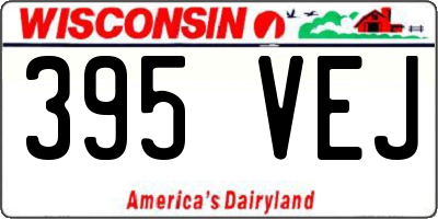 WI license plate 395VEJ