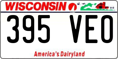 WI license plate 395VEO