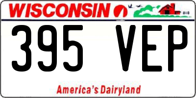 WI license plate 395VEP