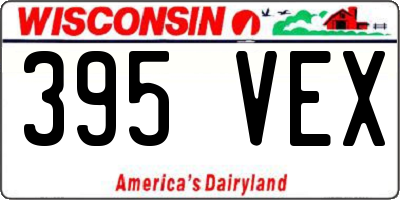 WI license plate 395VEX