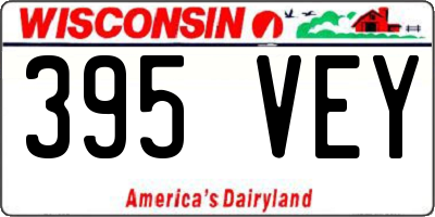 WI license plate 395VEY