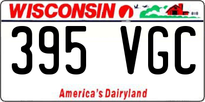WI license plate 395VGC