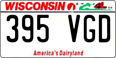 WI license plate 395VGD