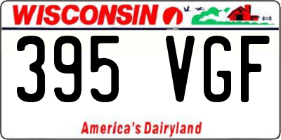 WI license plate 395VGF
