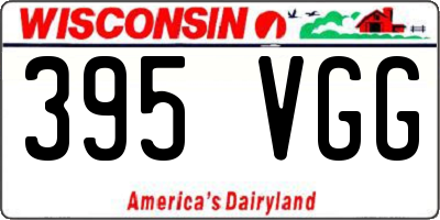 WI license plate 395VGG
