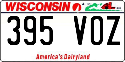 WI license plate 395VOZ