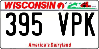 WI license plate 395VPK