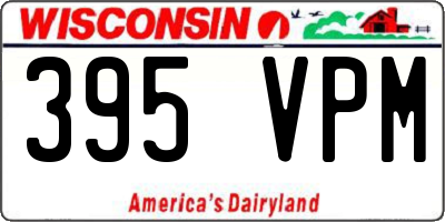 WI license plate 395VPM