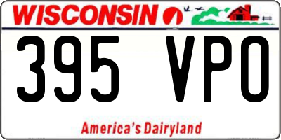 WI license plate 395VPO