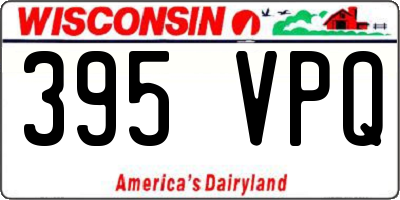 WI license plate 395VPQ