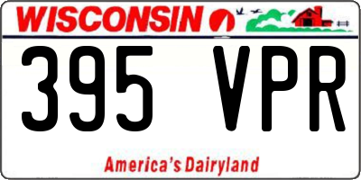 WI license plate 395VPR