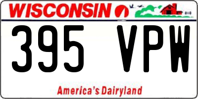 WI license plate 395VPW
