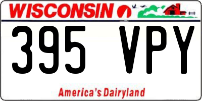 WI license plate 395VPY