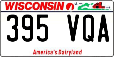 WI license plate 395VQA