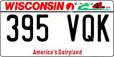 WI license plate 395VQK