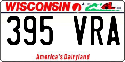 WI license plate 395VRA