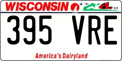 WI license plate 395VRE