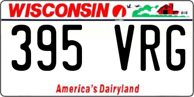 WI license plate 395VRG