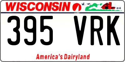 WI license plate 395VRK