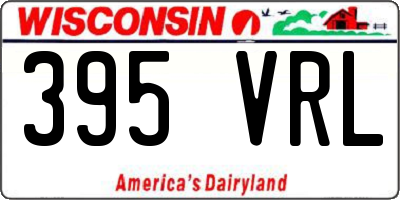 WI license plate 395VRL