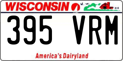 WI license plate 395VRM