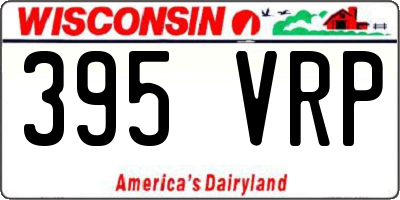 WI license plate 395VRP