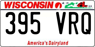 WI license plate 395VRQ