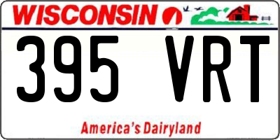 WI license plate 395VRT
