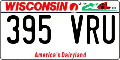 WI license plate 395VRU