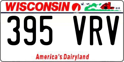 WI license plate 395VRV