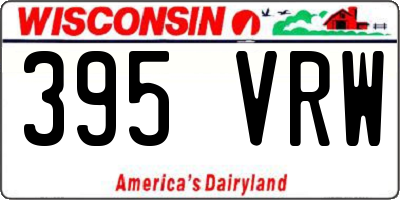 WI license plate 395VRW