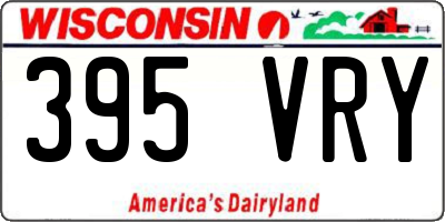 WI license plate 395VRY