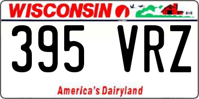 WI license plate 395VRZ