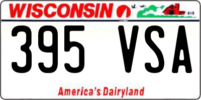 WI license plate 395VSA
