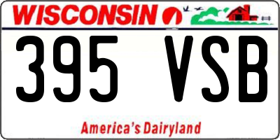 WI license plate 395VSB